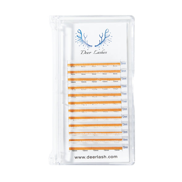 White Eyelash Extension 0.07 C/D Mix Trays DeerLashes